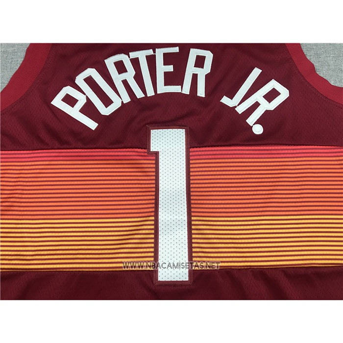 Camiseta Denver Nuggets Michael Porter NO 1 Ciudad 2020-21 Rojo